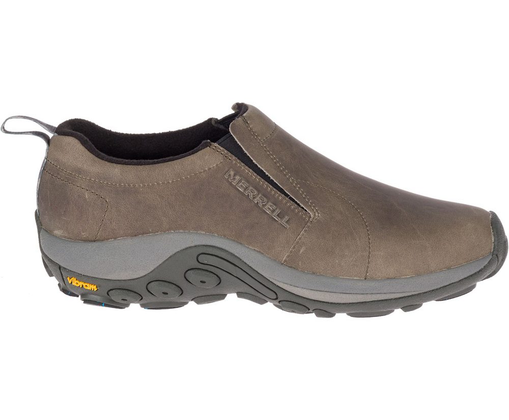 Merrell Slip Ons Męskie Brązowe - Jungle Moc Skórzane Waterproof Ice - 641385-GQS